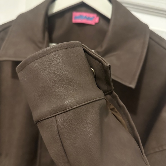 Edikted leather brown jacket - Picture 3 of 7